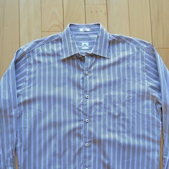 Peter Millar Button Down Shirt Stripes Size M - Picture 2 of 4